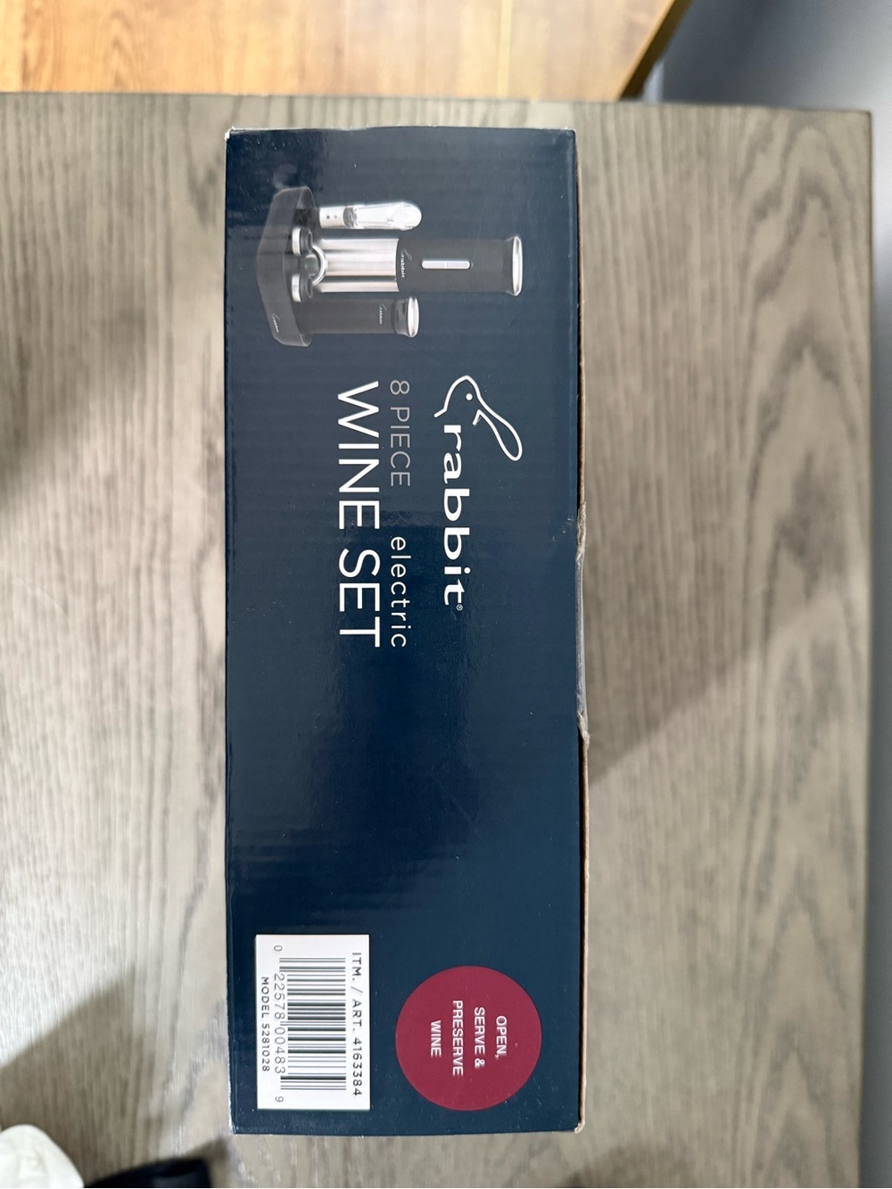 Rabbit 8-Piece Electric Wine Set - Black & Stainless - Picture 2 of 6